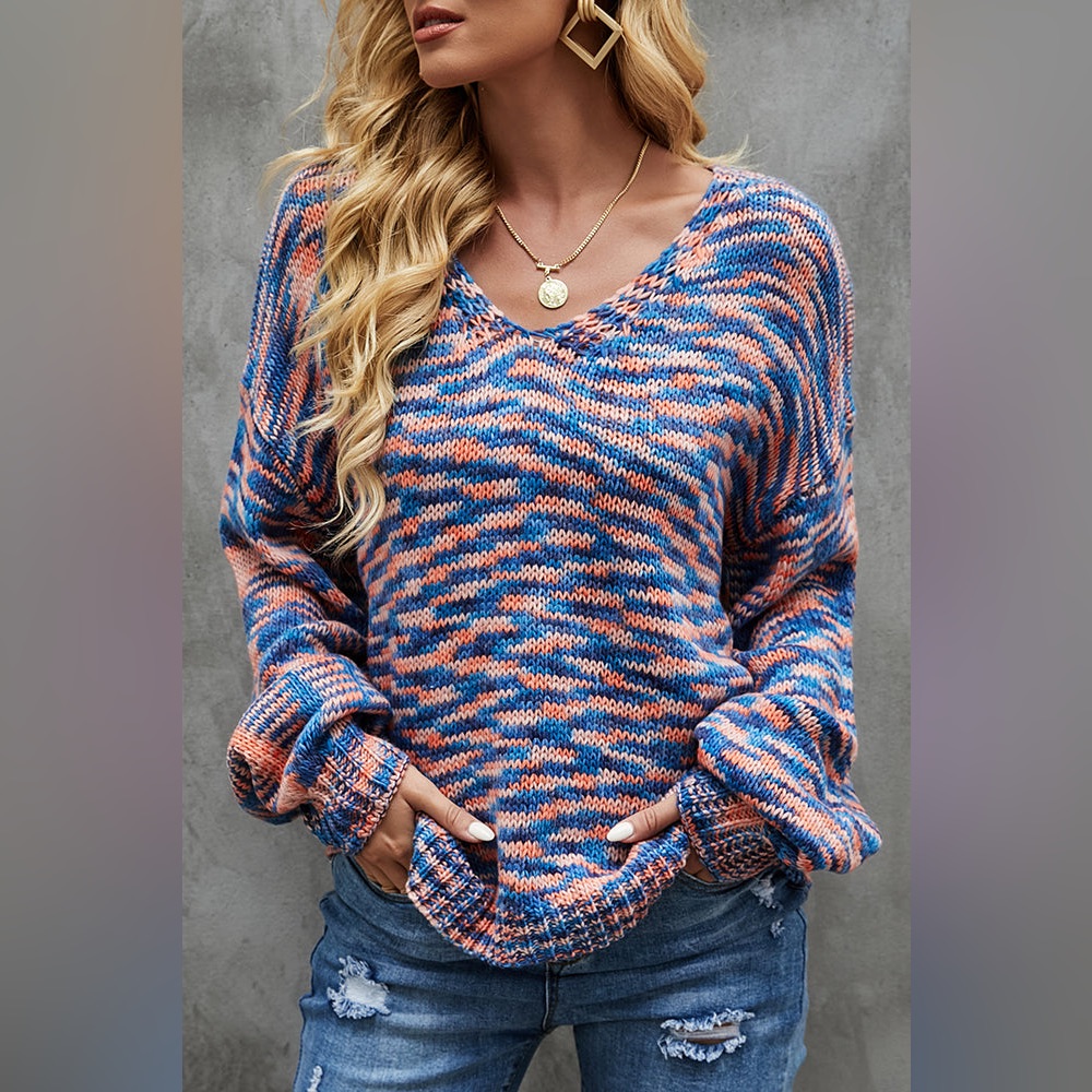 Colorful V-Neck Sweater